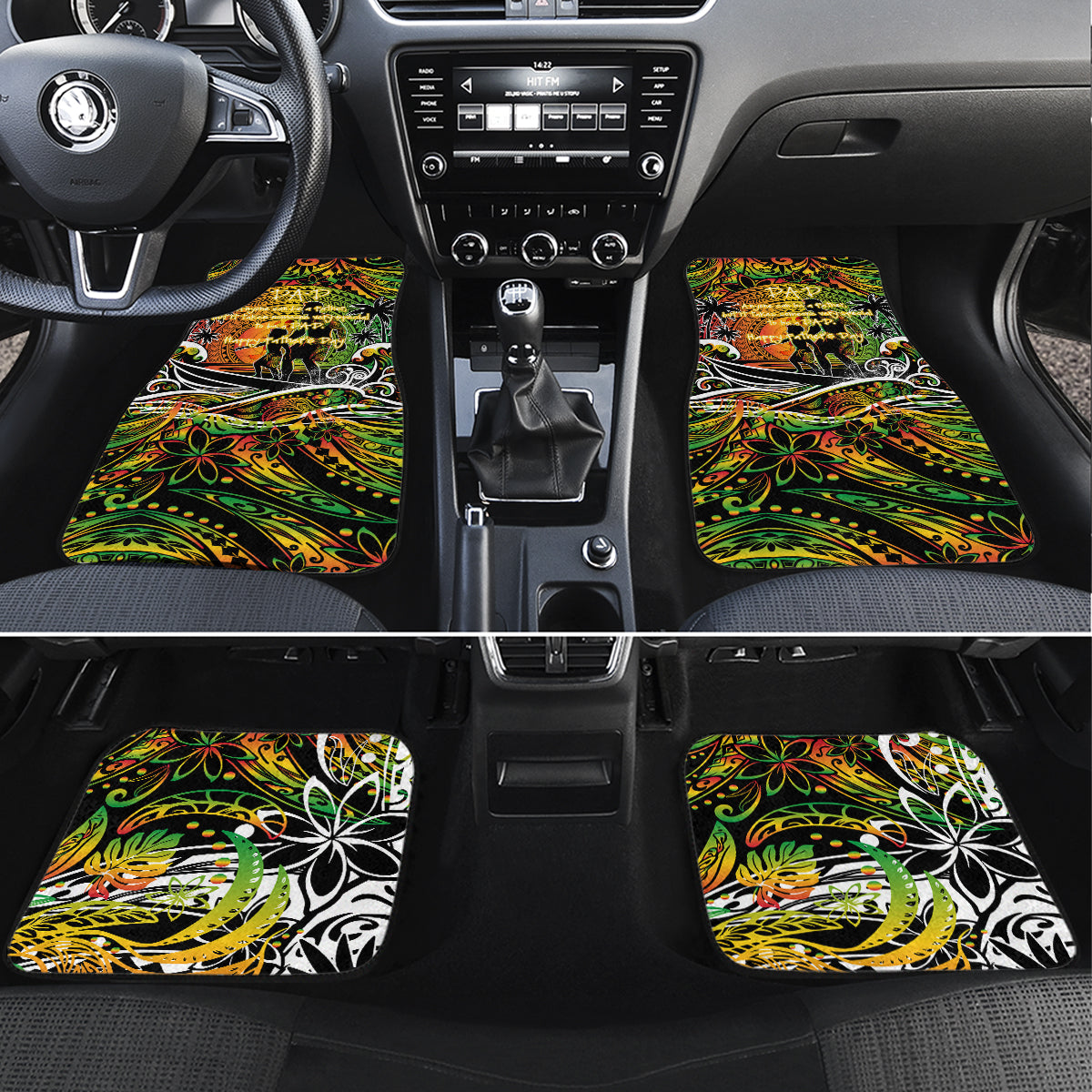 Father's Day Vanuatu Car Mats Special Dad Polynesia Paradise DT02 Set 4pcs Art - Polynesian Pride
