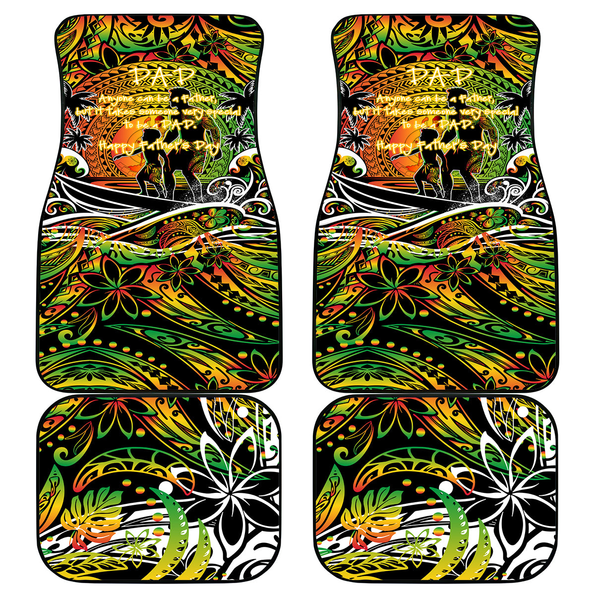 Father's Day Vanuatu Car Mats Special Dad Polynesia Paradise DT02 - Polynesian Pride