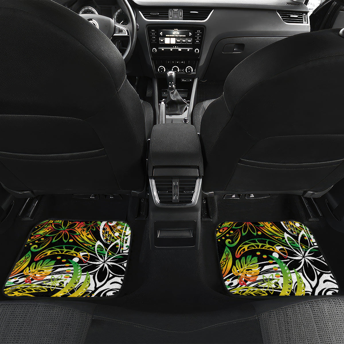 Father's Day Vanuatu Car Mats Special Dad Polynesia Paradise DT02 Set 2pcs - Back Art - Polynesian Pride