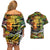 Father's Day Vanuatu Couples Matching Off Shoulder Short Dress and Hawaiian Shirt Special Dad Polynesia Paradise