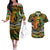 Father's Day Vanuatu Couples Matching Off The Shoulder Long Sleeve Dress and Hawaiian Shirt Special Dad Polynesia Paradise