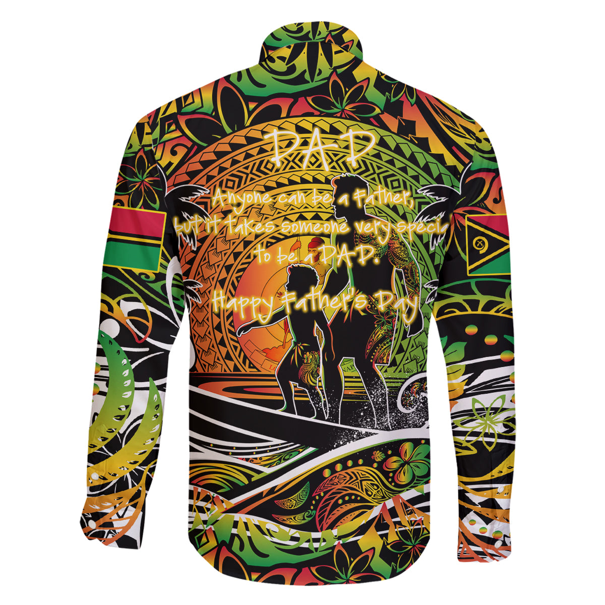 Father's Day Vanuatu Family Matching Off Shoulder Short Dress and Hawaiian Shirt Special Dad Polynesia Paradise DT02 - Polynesian Pride