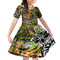 Father's Day Vanuatu Family Matching Puletasi and Hawaiian Shirt Special Dad Polynesia Paradise DT02 Daughter's Dress Art - Polynesian Pride