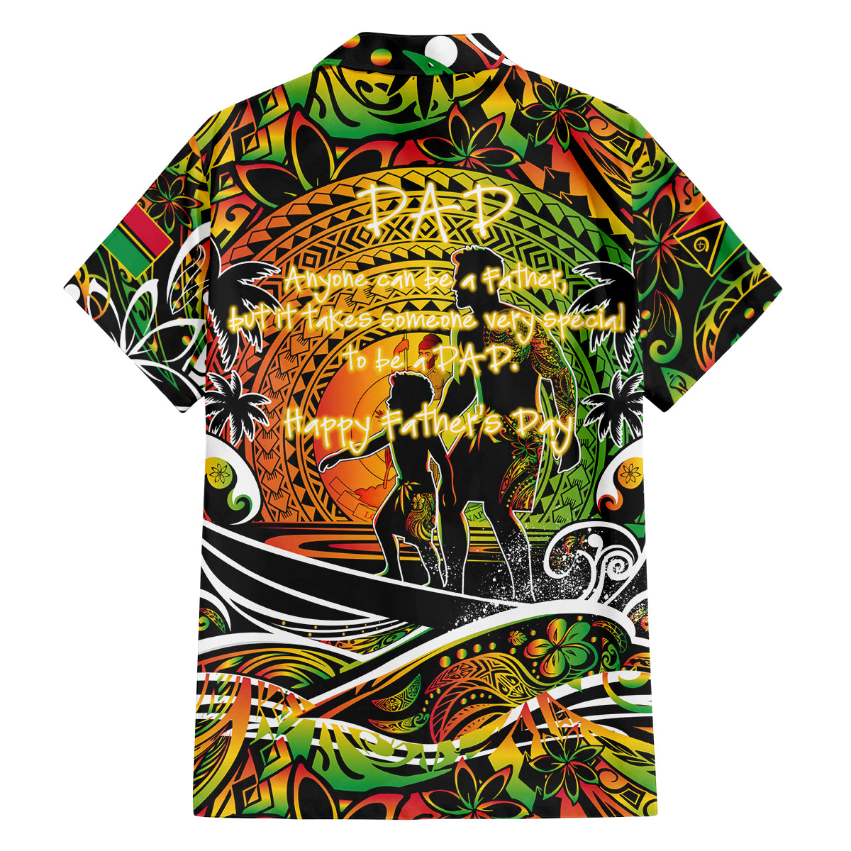 Father's Day Vanuatu Family Matching Puletasi and Hawaiian Shirt Special Dad Polynesia Paradise DT02 - Polynesian Pride