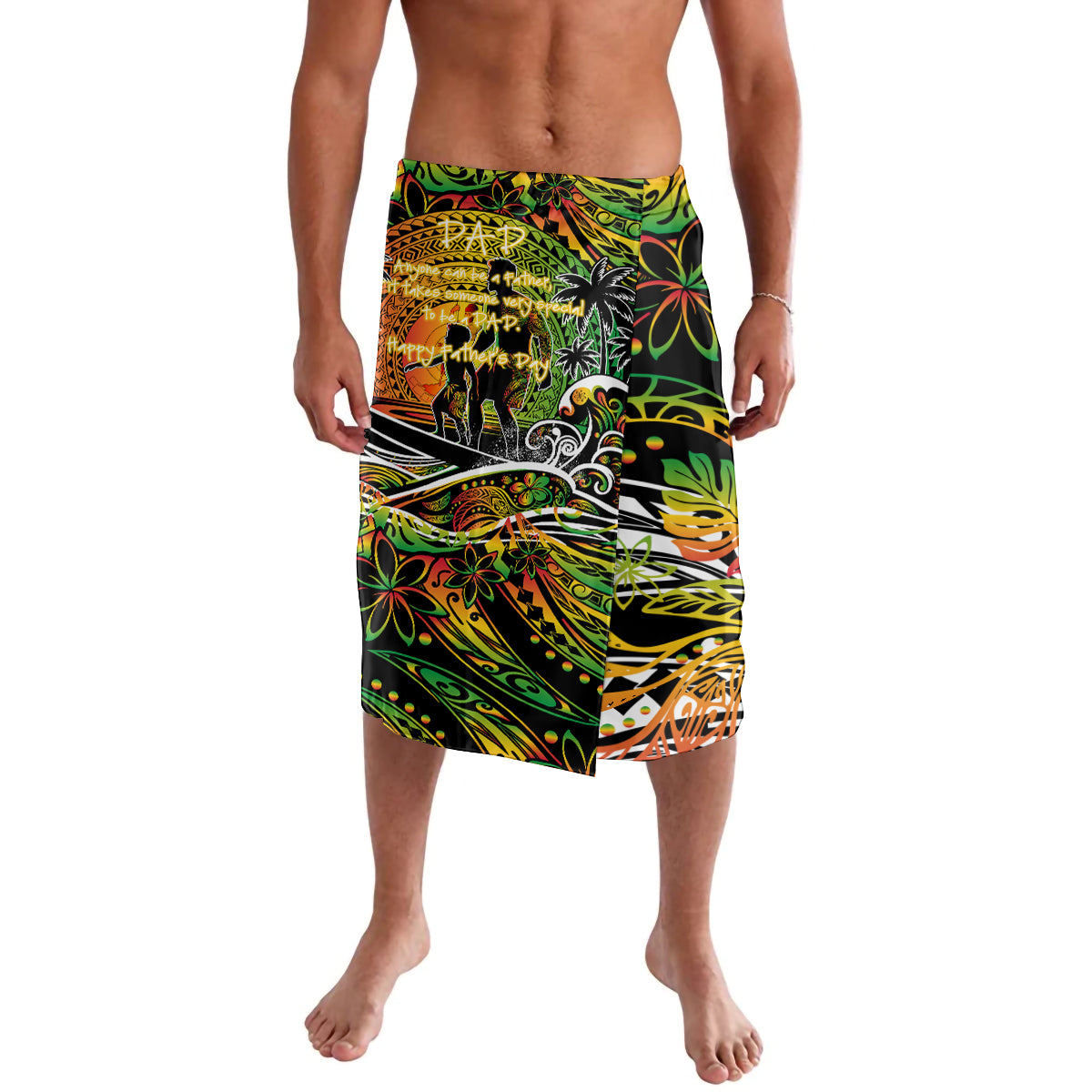 Father's Day Vanuatu Lavalava Special Dad Polynesia Paradise DT02 Art - Polynesian Pride