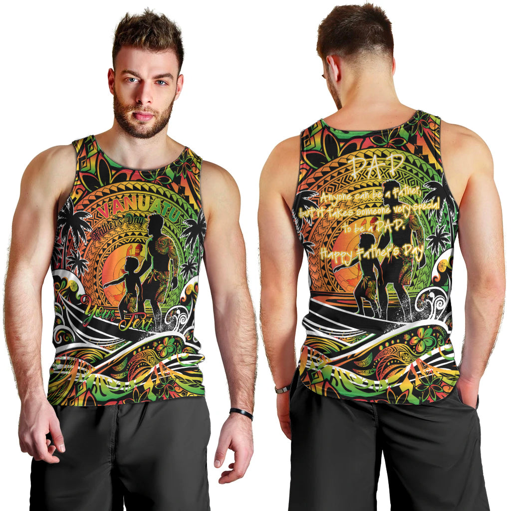Father's Day Vanuatu Men Tank Top Special Dad Polynesia Paradise DT02 - Polynesian Pride