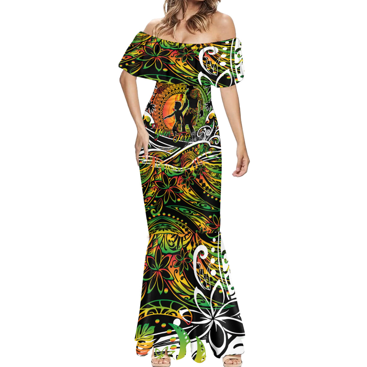 Father's Day Vanuatu Mermaid Dress Special Dad Polynesia Paradise