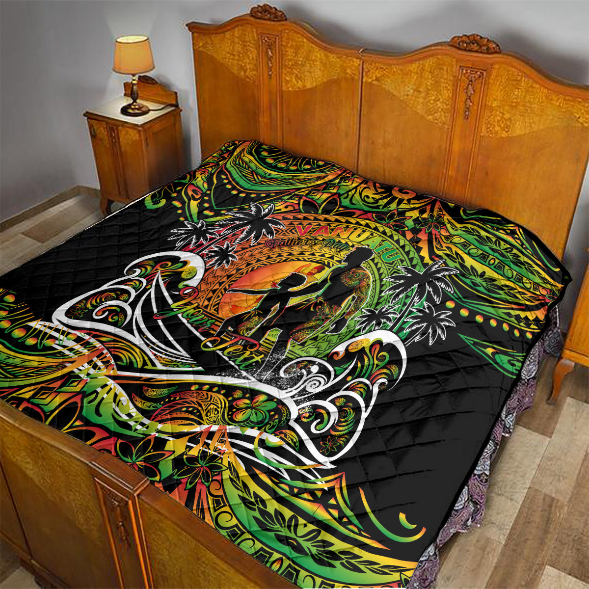 Father's Day Vanuatu Quilt Special Dad Polynesia Paradise