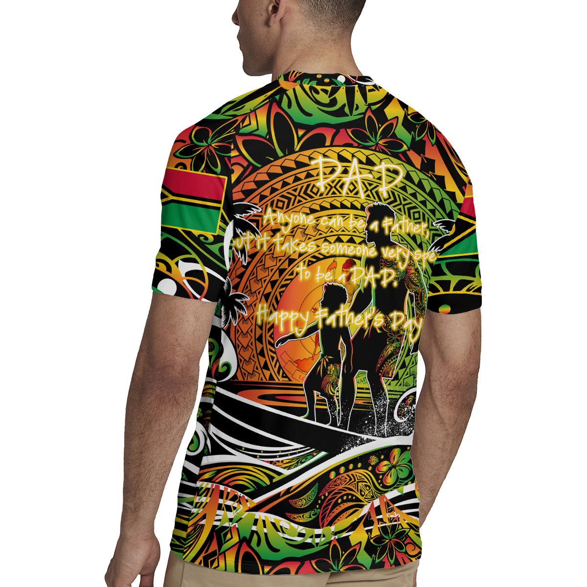 Father's Day Vanuatu Rugby Jersey Special Dad Polynesia Paradise DT02 - Polynesian Pride