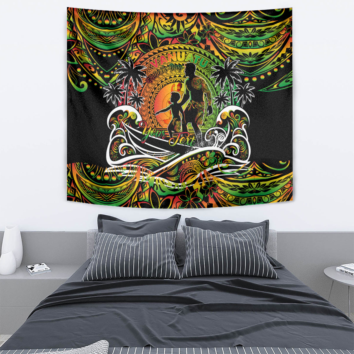 Father's Day Vanuatu Tapestry Special Dad Polynesia Paradise DT02 - Polynesian Pride