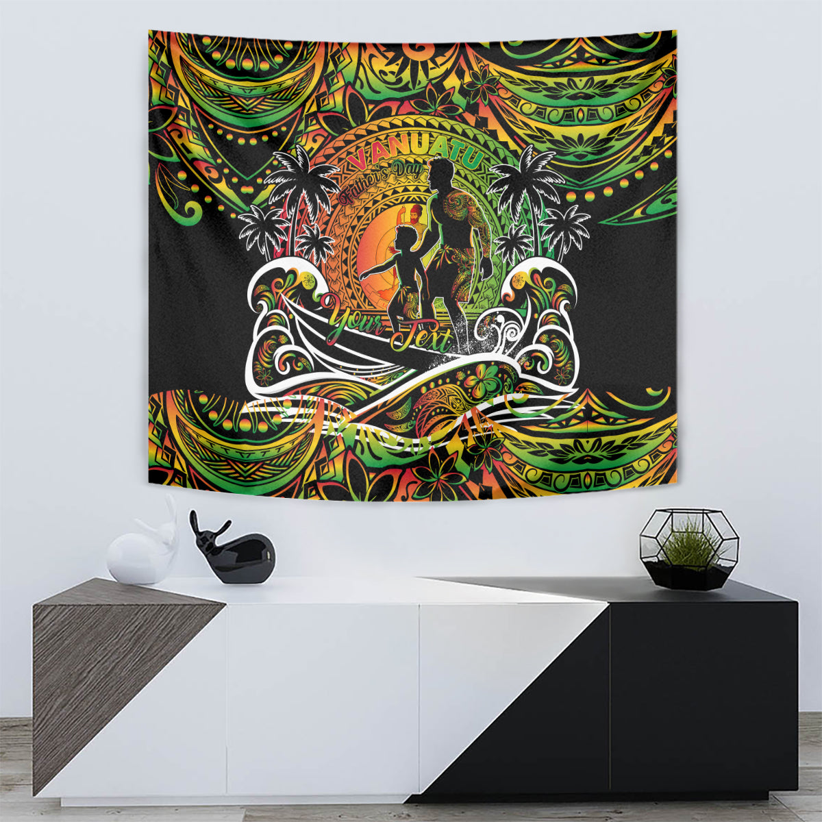Father's Day Vanuatu Tapestry Special Dad Polynesia Paradise DT02 - Polynesian Pride