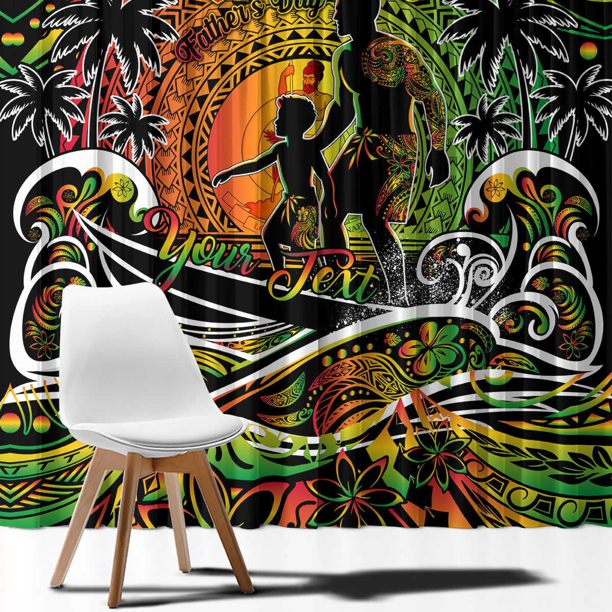 Father's Day Vanuatu Window Curtain Special Dad Polynesia Paradise DT02 - Polynesian Pride