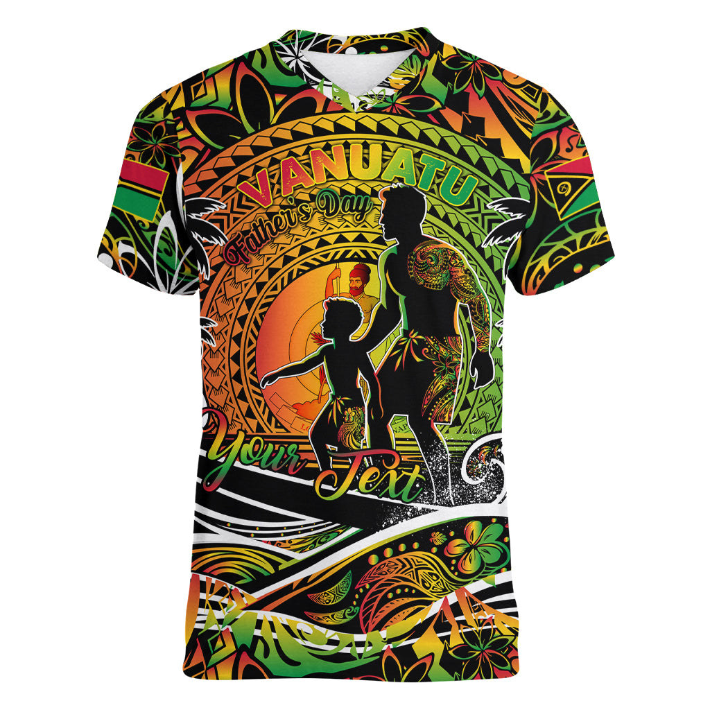 Father's Day Vanuatu Women V-Neck T-Shirt Special Dad Polynesia Paradise