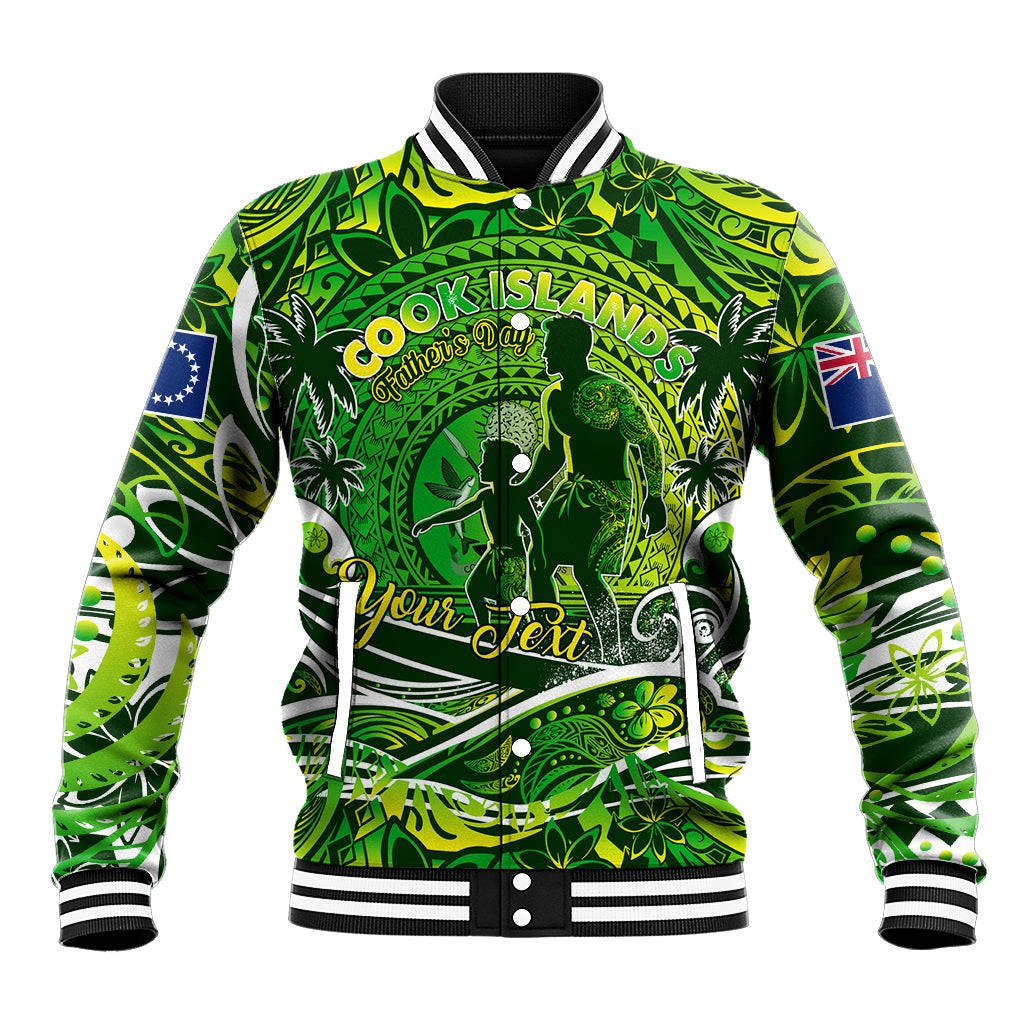 Father's Day Cook Islands Baseball Jacket Special Dad Polynesia Paradise