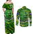 Father's Day Cook Islands Couples Matching Off Shoulder Maxi Dress and Long Sleeve Button Shirt Special Dad Polynesia Paradise