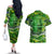 Father's Day Cook Islands Couples Matching Off The Shoulder Long Sleeve Dress and Hawaiian Shirt Special Dad Polynesia Paradise