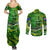 Father's Day Cook Islands Couples Matching Summer Maxi Dress and Long Sleeve Button Shirt Special Dad Polynesia Paradise