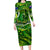 Father's Day Cook Islands Family Matching Long Sleeve Bodycon Dress and Hawaiian Shirt Special Dad Polynesia Paradise