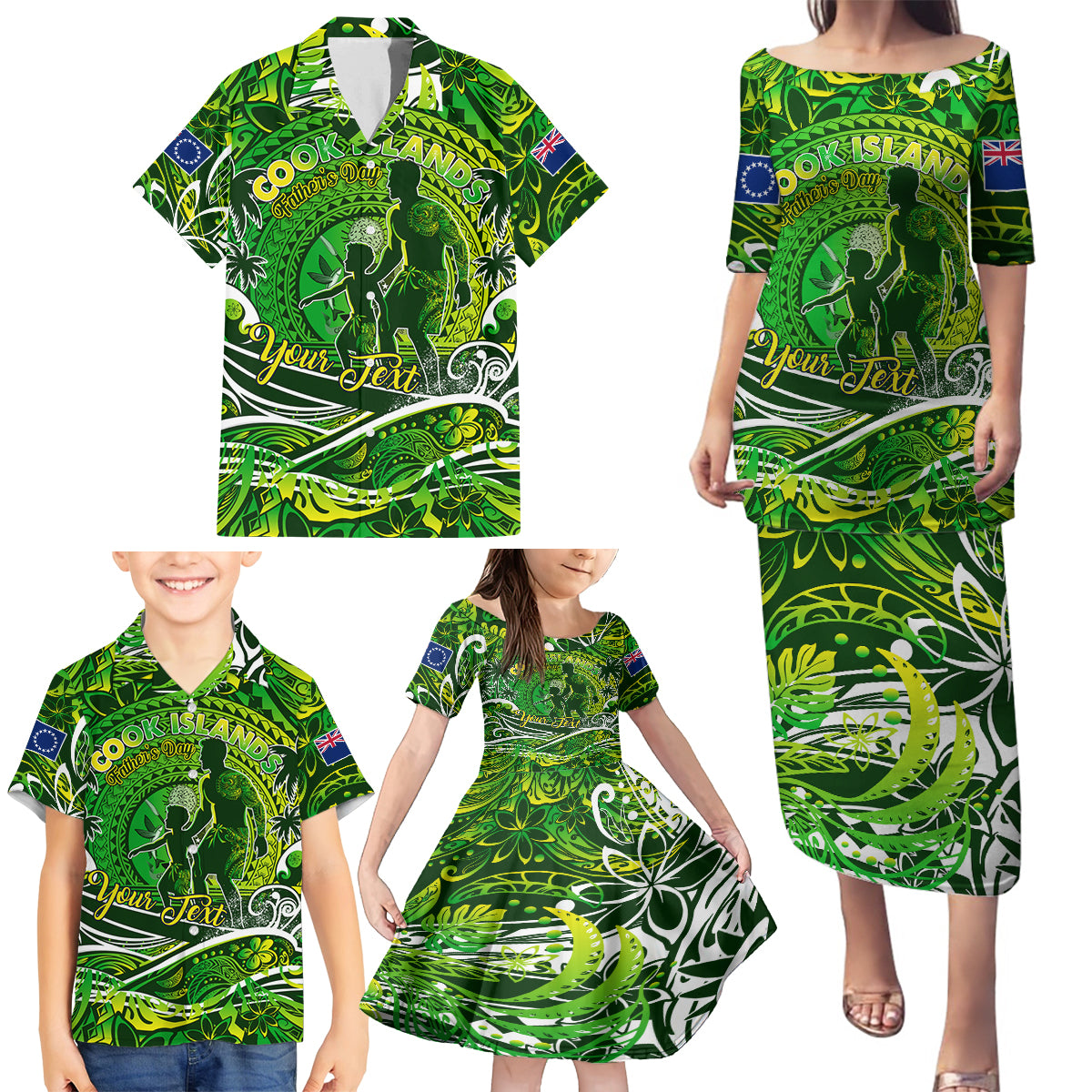 Father's Day Cook Islands Family Matching Puletasi and Hawaiian Shirt Special Dad Polynesia Paradise DT02 - Polynesian Pride