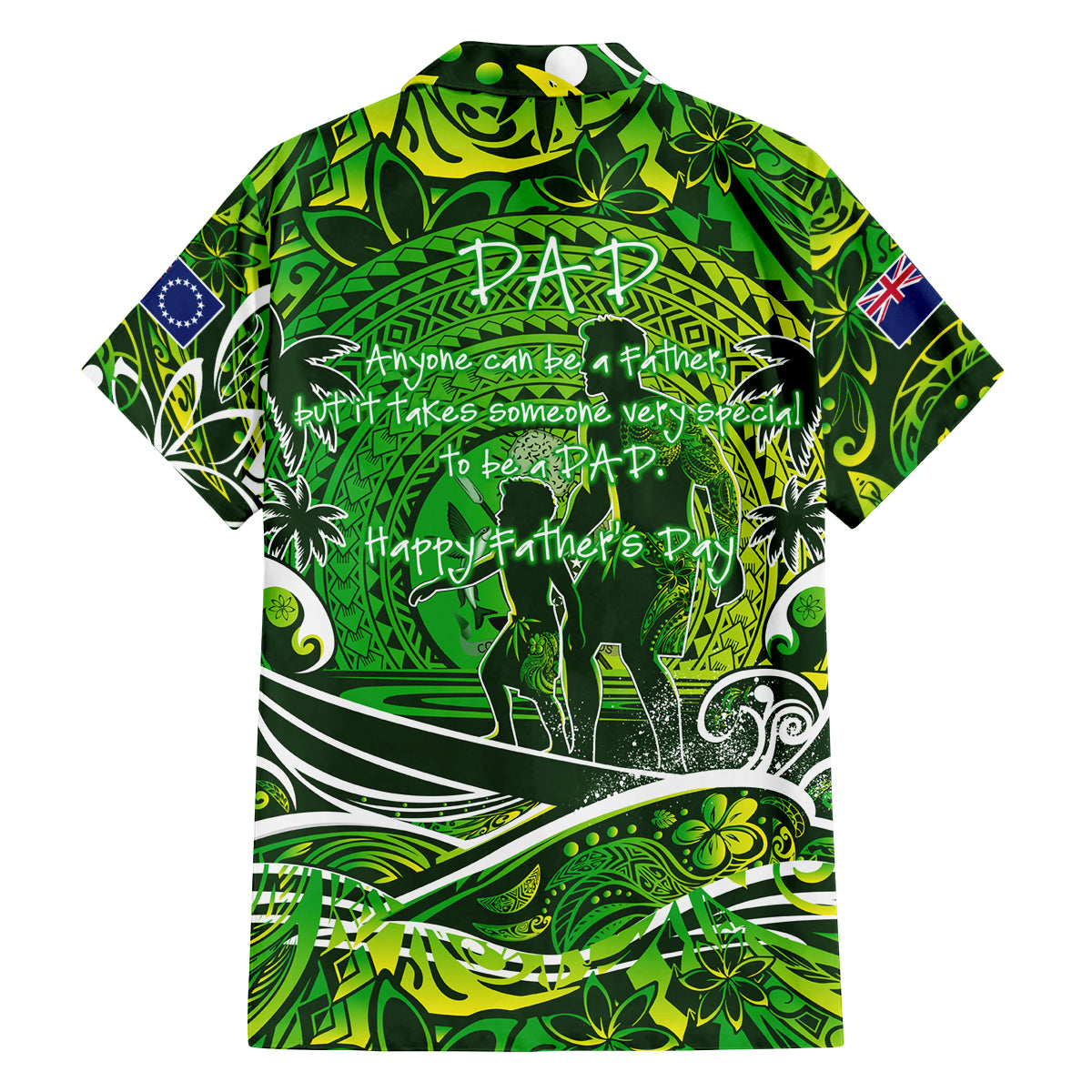 Father's Day Cook Islands Family Matching Tank Maxi Dress and Hawaiian Shirt Special Dad Polynesia Paradise DT02 - Polynesian Pride