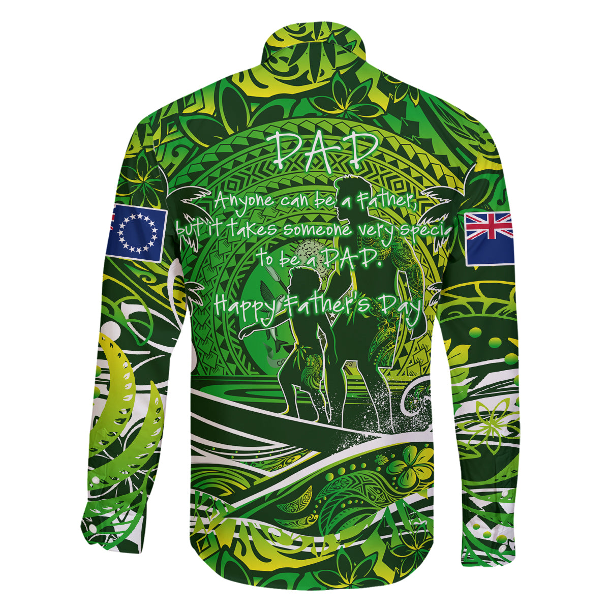 Father's Day Cook Islands Family Matching Tank Maxi Dress and Hawaiian Shirt Special Dad Polynesia Paradise DT02 - Polynesian Pride