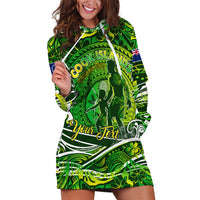 Father's Day Cook Islands Hoodie Dress Special Dad Polynesia Paradise DT02 Green - Polynesian Pride