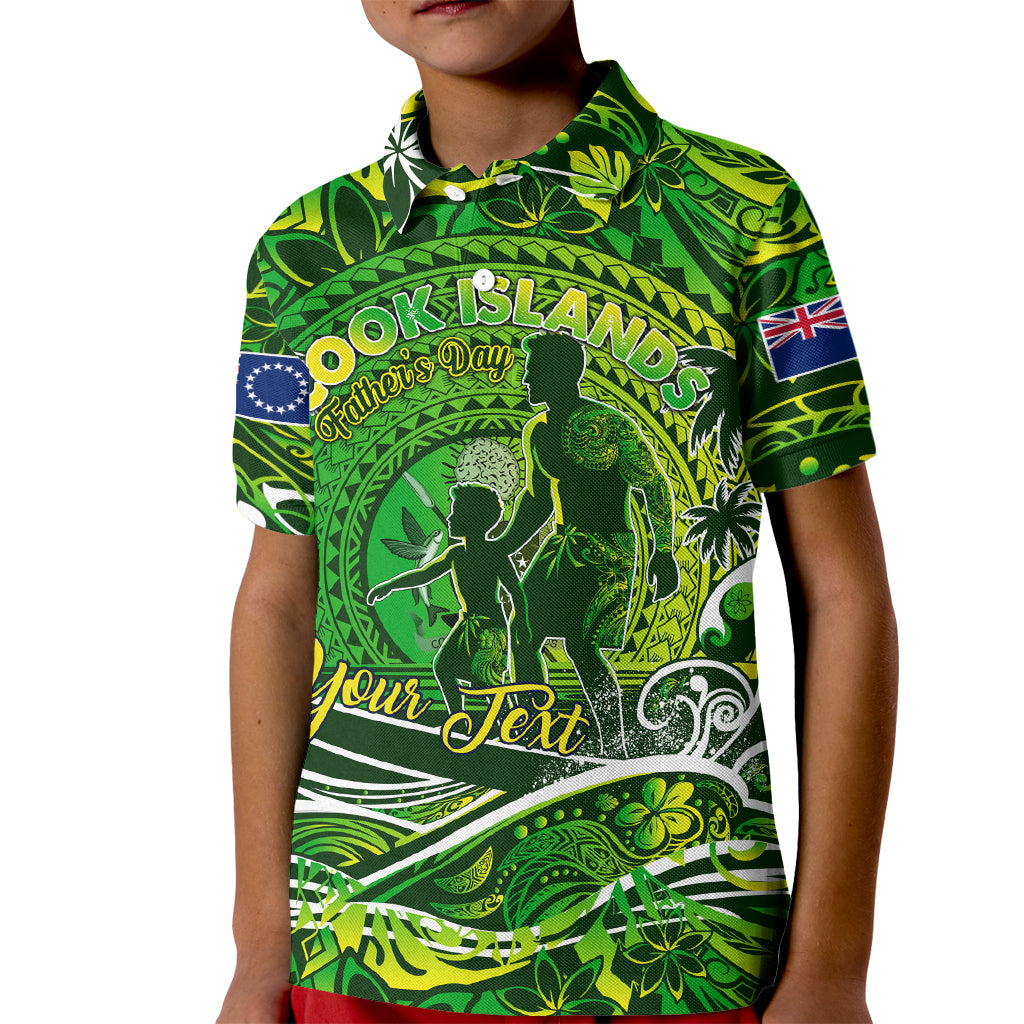 Father's Day Cook Islands Kid Polo Shirt Special Dad Polynesia Paradise