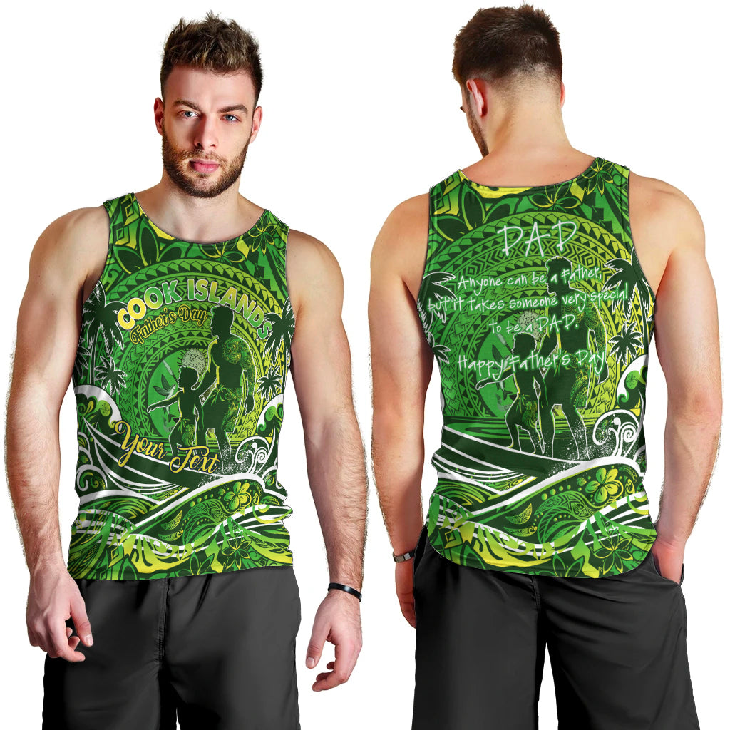 Father's Day Cook Islands Men Tank Top Special Dad Polynesia Paradise DT02 - Polynesian Pride
