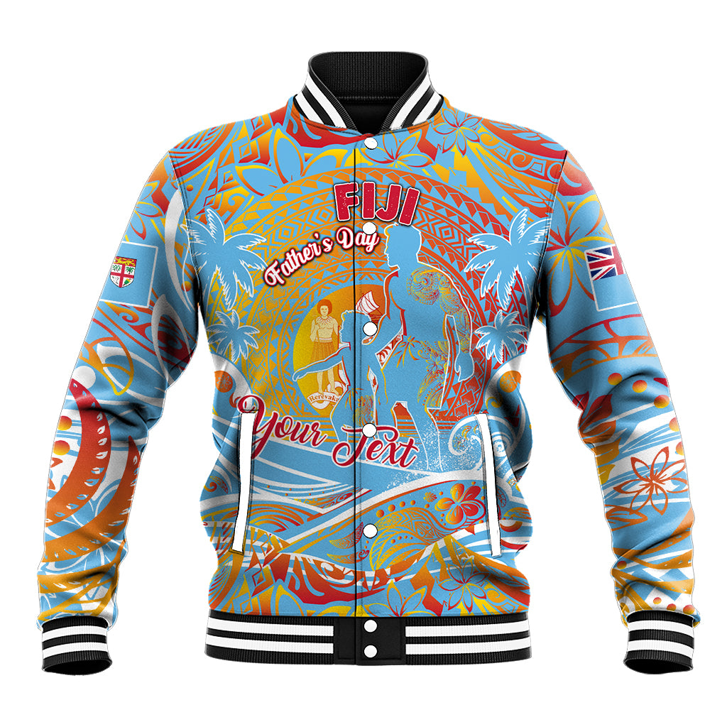 Father's Day Fiji Baseball Jacket Special Dad Polynesia Paradise