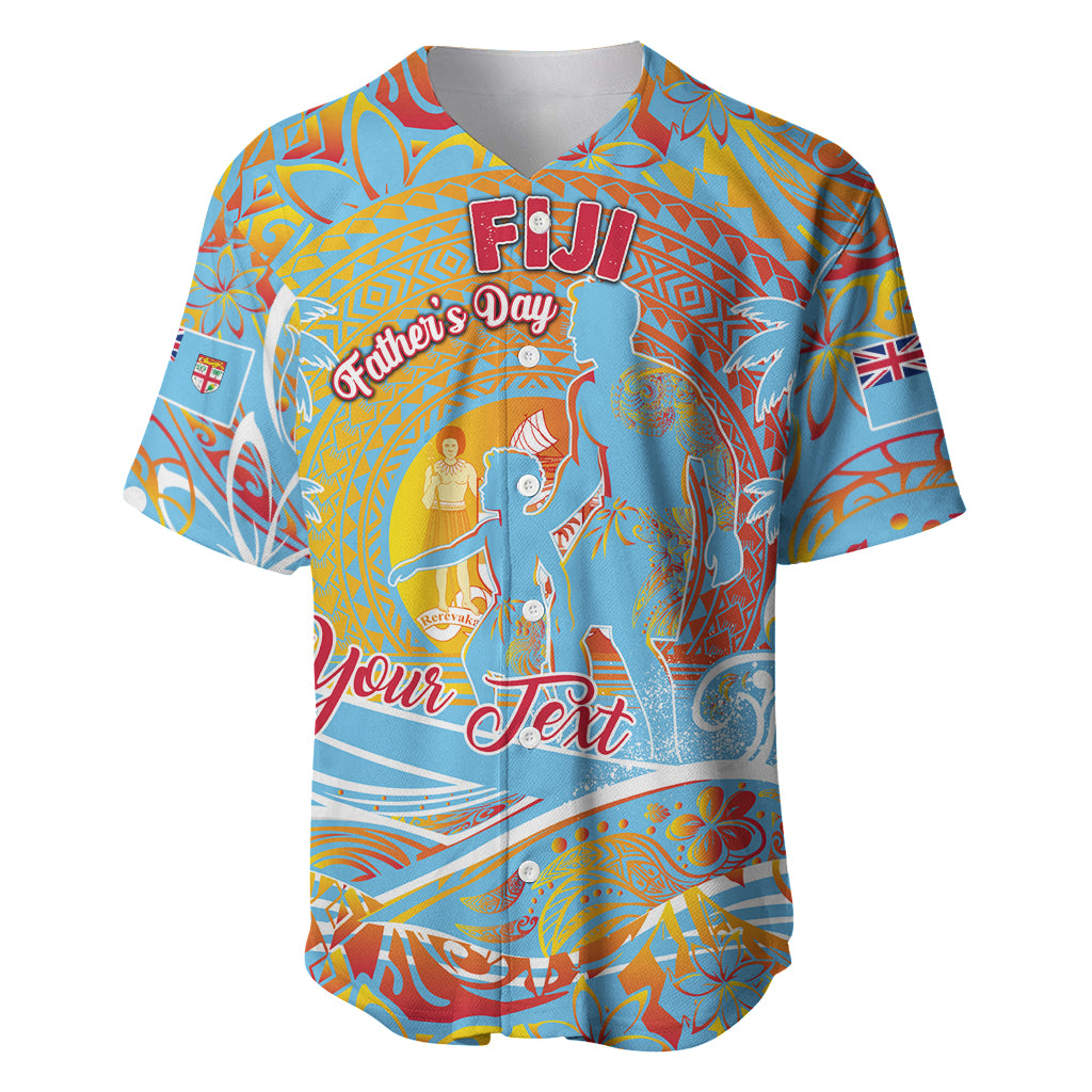 Father's Day Fiji Baseball Jersey Special Dad Polynesia Paradise