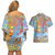 Father's Day Fiji Couples Matching Off Shoulder Short Dress and Hawaiian Shirt Special Dad Polynesia Paradise