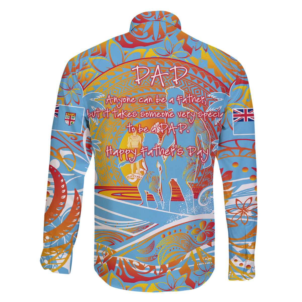 Father's Day Fiji Family Matching Summer Maxi Dress and Hawaiian Shirt Special Dad Polynesia Paradise