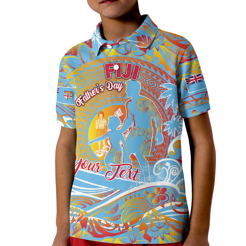 Father's Day Fiji Kid Polo Shirt Special Dad Polynesia Paradise