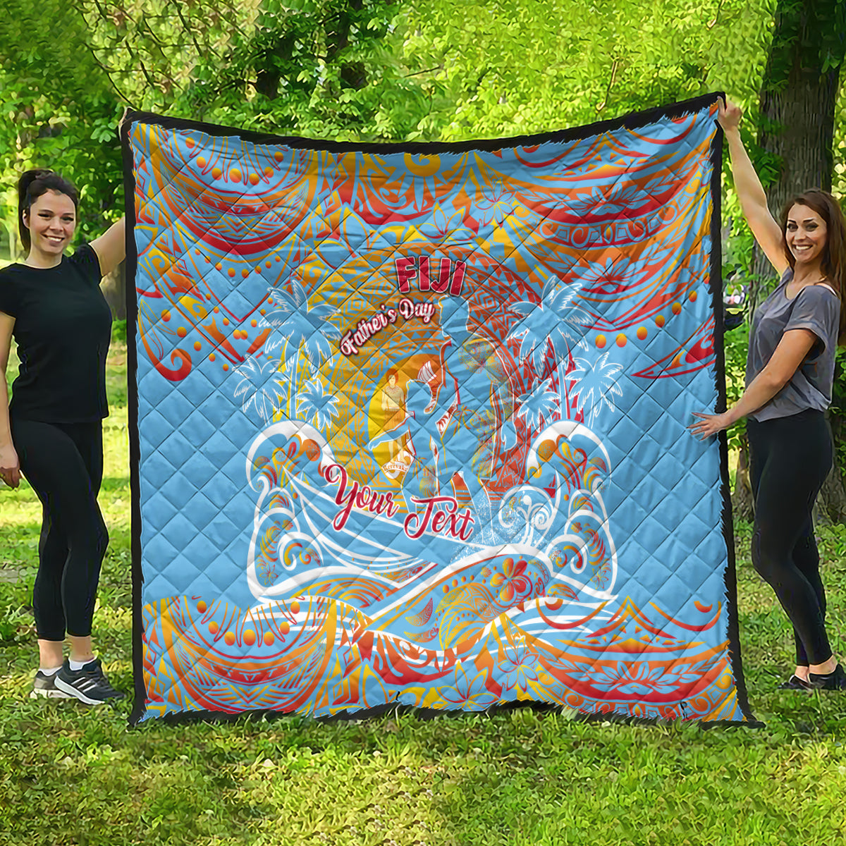 Father's Day Fiji Quilt Special Dad Polynesia Paradise