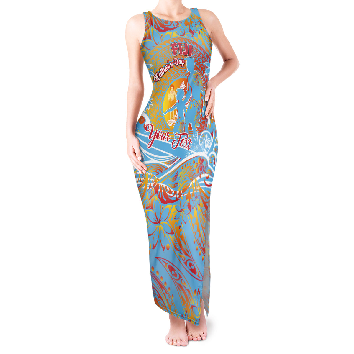 Father's Day Fiji Tank Maxi Dress Special Dad Polynesia Paradise