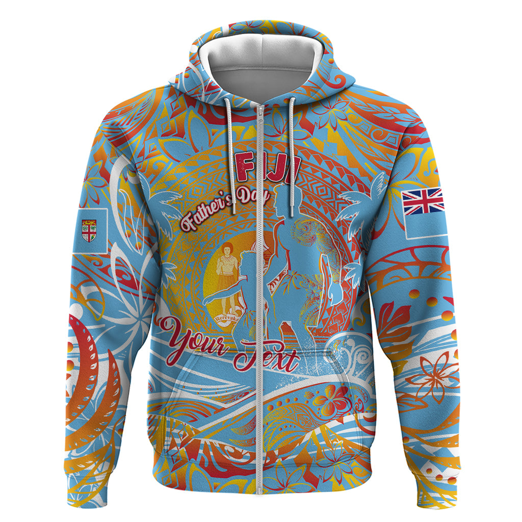 Father's Day Fiji Zip Hoodie Special Dad Polynesia Paradise