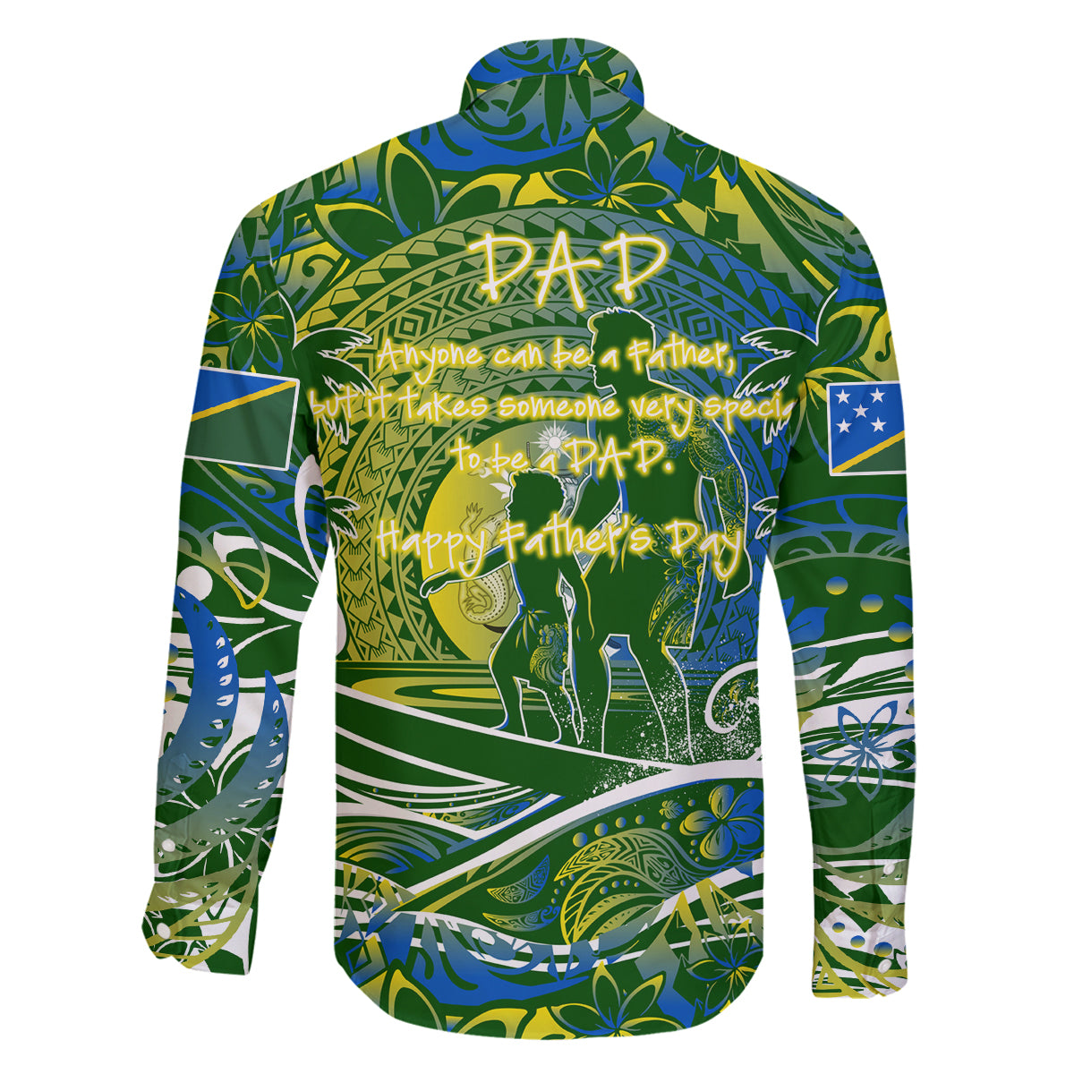 Father's Day Solomon Islands Family Matching Tank Maxi Dress and Hawaiian Shirt Special Dad Polynesia Paradise