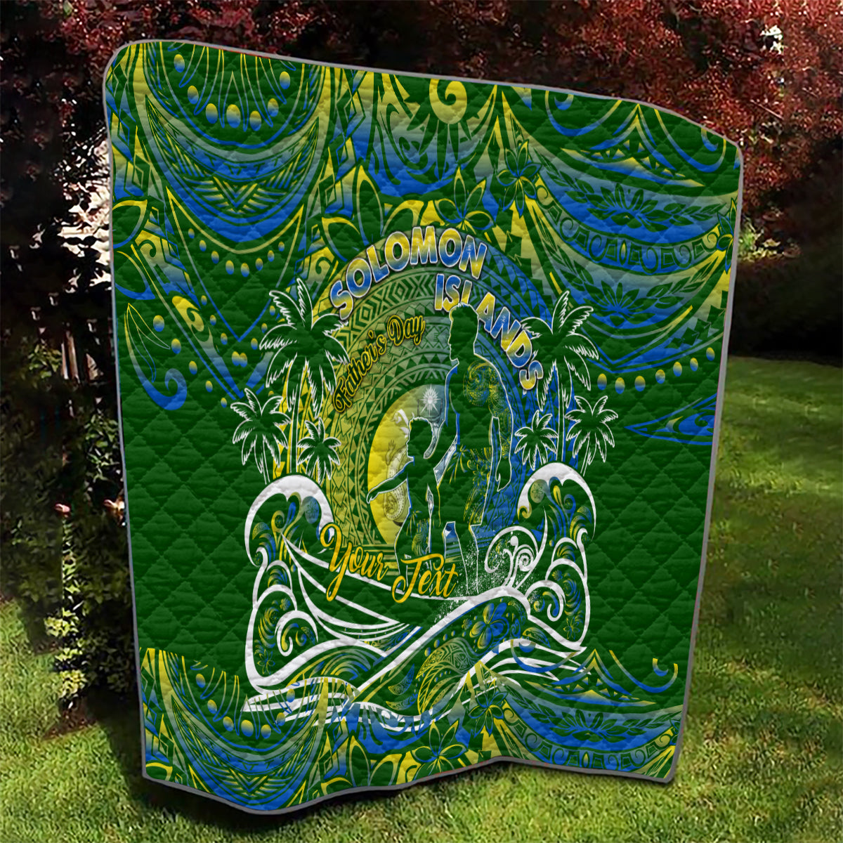 Father's Day Solomon Islands Quilt Special Dad Polynesia Paradise