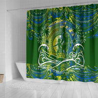 Father's Day Solomon Islands Shower Curtain Special Dad Polynesia Paradise
