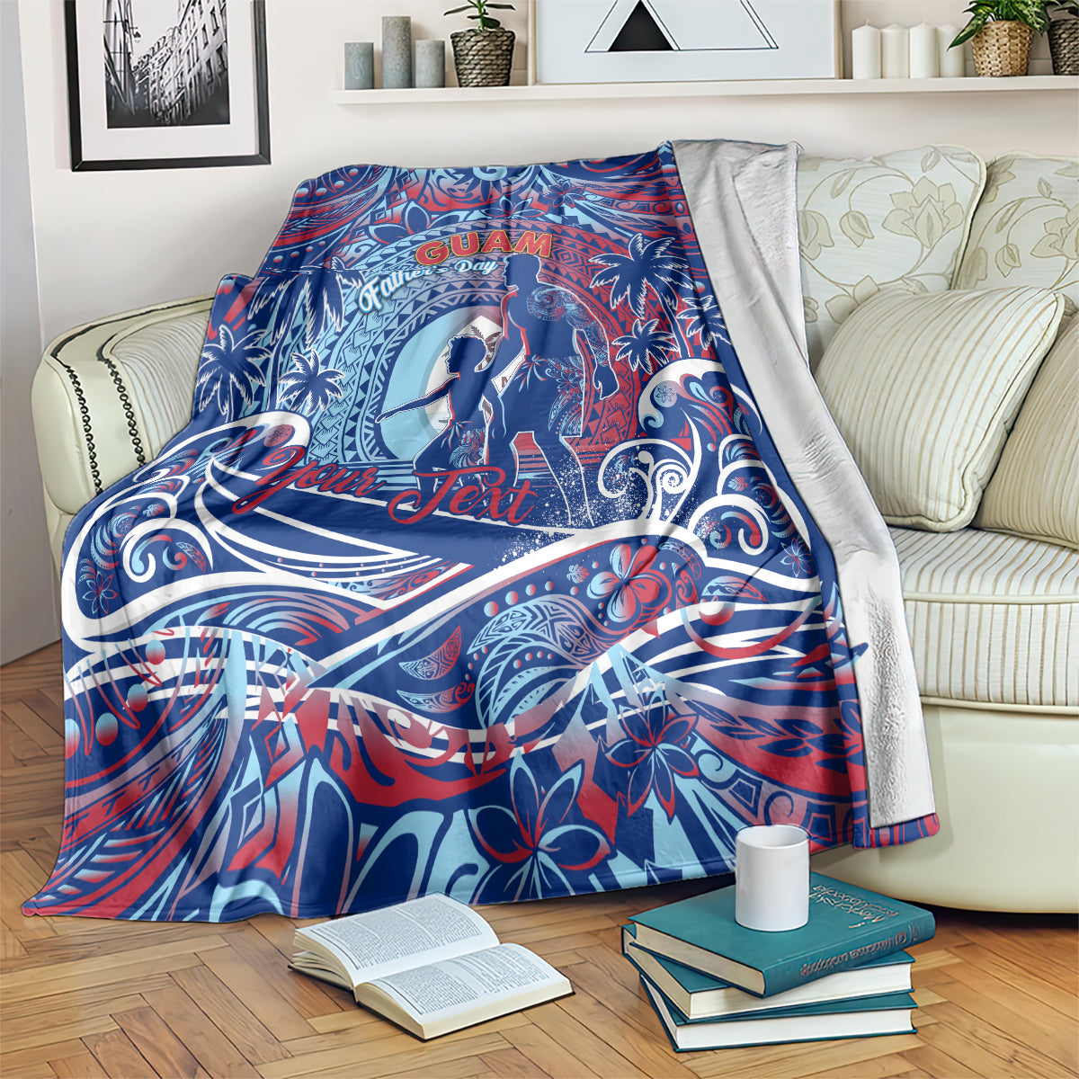 Father's Day Guam Blanket Special Dad Polynesia Paradise