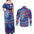 Father's Day Guam Couples Matching Off Shoulder Maxi Dress and Long Sleeve Button Shirt Special Dad Polynesia Paradise