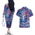 Father's Day Guam Couples Matching Off The Shoulder Long Sleeve Dress and Hawaiian Shirt Special Dad Polynesia Paradise