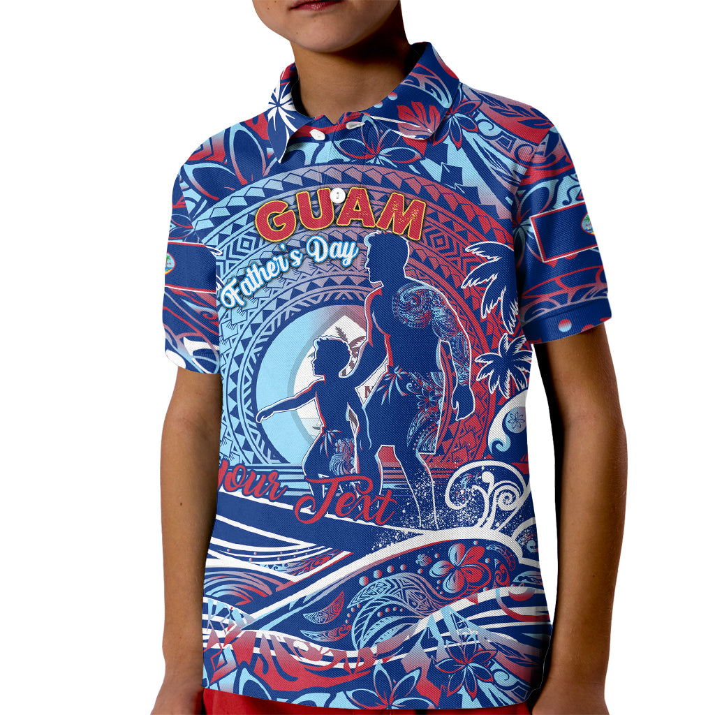 Father's Day Guam Kid Polo Shirt Special Dad Polynesia Paradise