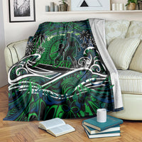 Father's Day New Zealand Blanket Special Dad Polynesia Paradise DT02 Green - Polynesian Pride