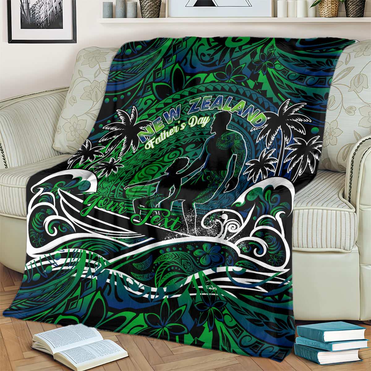 Father's Day New Zealand Blanket Special Dad Polynesia Paradise DT02 - Polynesian Pride