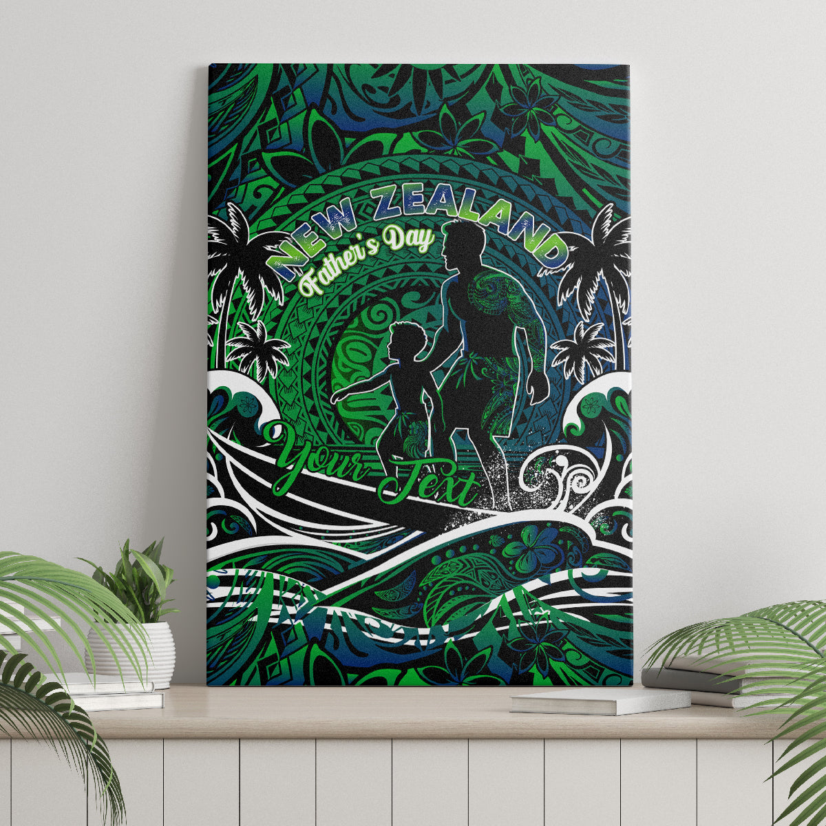 Father's Day New Zealand Canvas Wall Art Special Dad Polynesia Paradise DT02 - Polynesian Pride