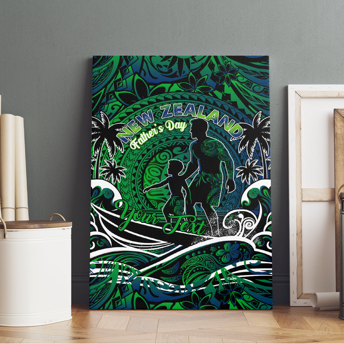 Father's Day New Zealand Canvas Wall Art Special Dad Polynesia Paradise DT02 - Polynesian Pride