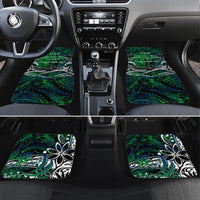 Father's Day New Zealand Car Mats Special Dad Polynesia Paradise DT02 Set 4pcs Green - Polynesian Pride