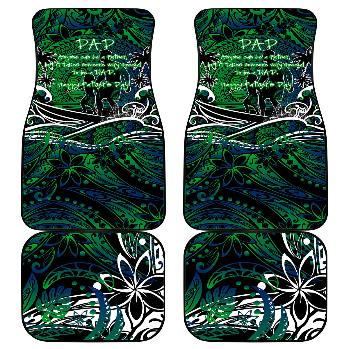 Father's Day New Zealand Car Mats Special Dad Polynesia Paradise DT02 - Polynesian Pride