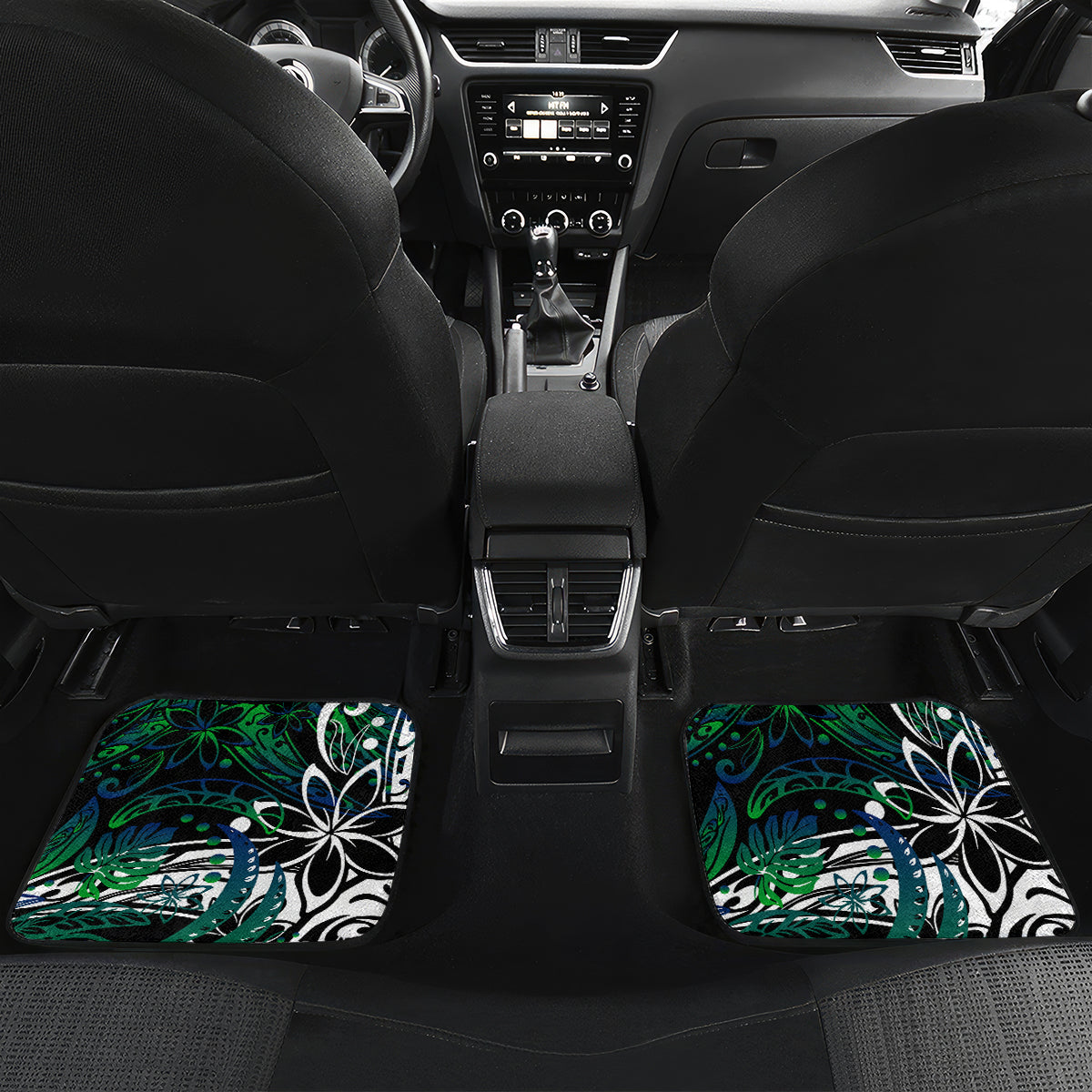 Father's Day New Zealand Car Mats Special Dad Polynesia Paradise DT02 Set 2pcs - Back Green - Polynesian Pride